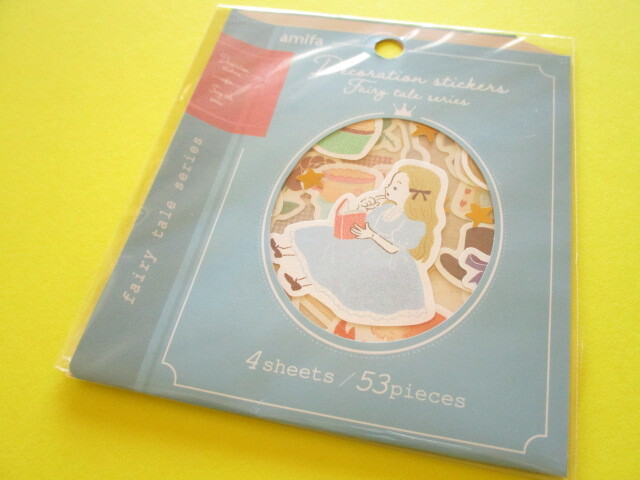 Photo1: Kawaii Cute Decoration Stickers Fairy Tale Series Amifa *Alice in Wonderland (125603-Blue)