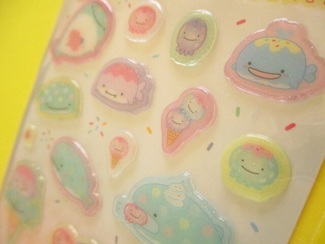Photo: Kawaii Cute Lame Clear Stickers Sheet San-x *Jinbesan (SE60808)