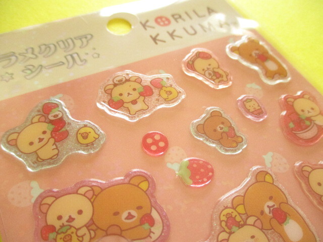 Photo: Kawaii Cute Lame Clear Stickers Sheet San-x *Rilakkuma (SE60801)