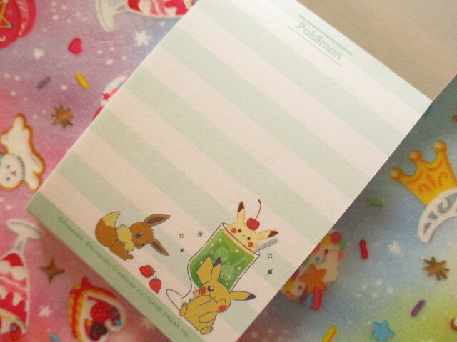 Photo: Kawaii Cute Mini Memo Pad Pokémon Kamio Japan *Snack Time (303884) 