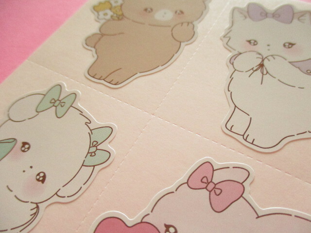 Photo: Kawaii Cute Film Die Cut Seals Set Kyowa *すき色 Animals (62-E31)