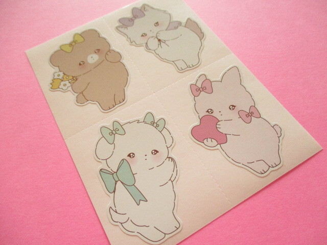 Photo: Kawaii Cute Film Die Cut Seals Set Kyowa *すき色 Animals (62-E31)