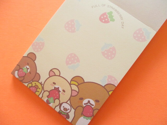 Photo: Kawaii Cute Mini Memo Pad Korilakkuma San-x *Full of Strawberry Day (MH18501-1)
