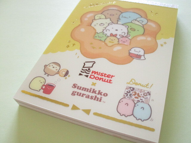 Photo1: Kawaii Cute Large Memo Pad Sumikkogurashi San-x *Mister Donut (MH19801)