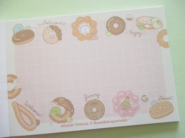 Photo: Kawaii Cute Large Memo Pad Sumikkogurashi San-x *Mister Donut (MH19801)