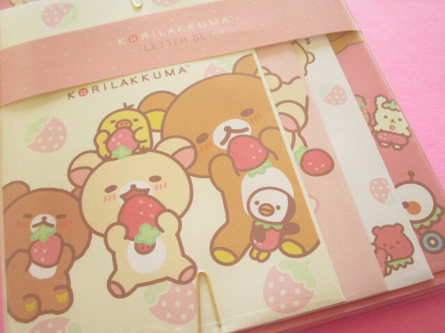 Photo: Kawaii Cute Regular Letter Set Korilakkuma San-x *Full of Strawberry Day (LH79701)