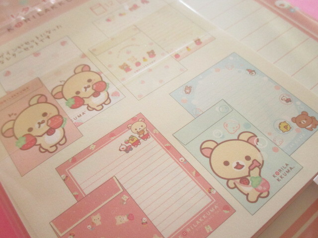 Photo: Kawaii Cute Regular Letter Set Korilakkuma San-x *Full of Strawberry Day (LH79601)