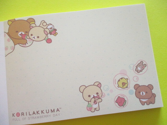 Photo: Kawaii Cute Large Memo Pad Korilakkuma San-x *Full of Strawberry Day (MH18402)