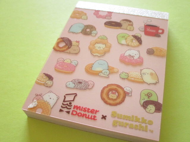Photo1: Kawaii Cute Mini Memo Pad Sumikkogurashi San-x *Mister Donut (MH19701-2)