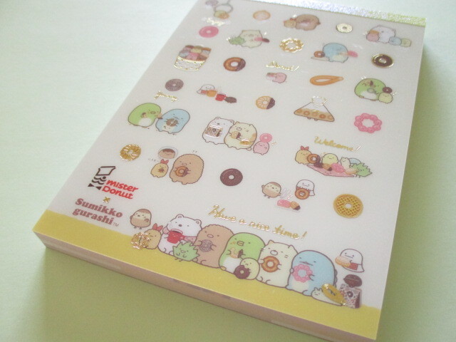 Photo1: Kawaii Cute Large Memo Pad Sumikkogurashi San-x *Mister Donut (MH19802)