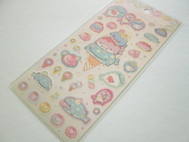 Photo1: Kawaii Cute Sticker Sheet Jinbesan San-x *Jinbesan & Icekurage (SE61101)