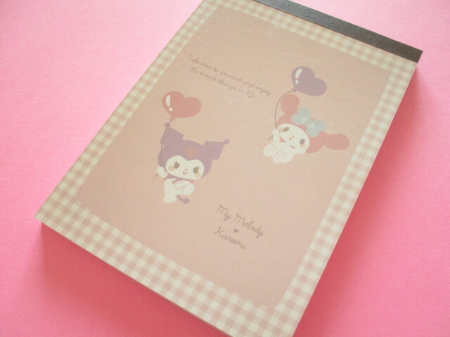 Photo1: Kawaii Cute Large Memo Pad Sanrio *My Melody & Kuromi (410209) 
