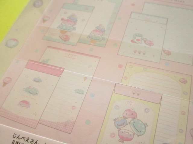 Photo: Kawaii Cute Regular Letter Set Jinbesan San-x *Jinbesan & Icekurage (LH80701)