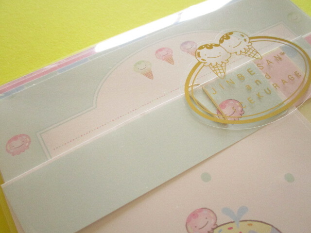 Photo: Kawaii Cute Regular Letter Set Jinbesan San-x *Jinbesan & Icekurage (LH80701)