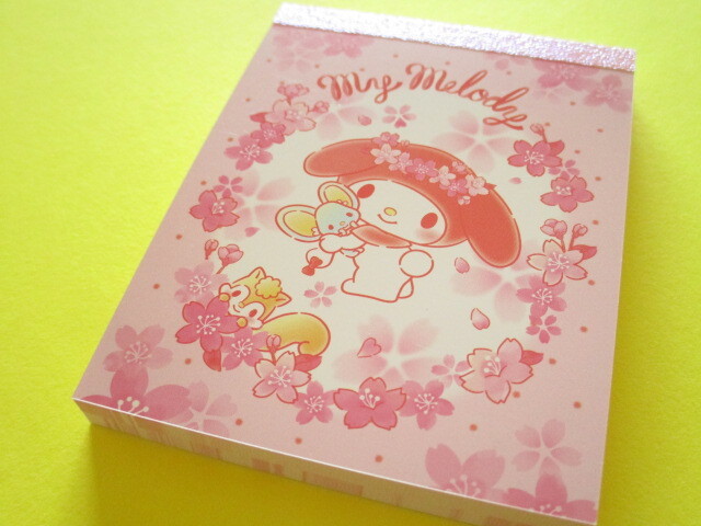 Photo1: Kawaii Cute Mini  Memo Pad My Melody Sanrio *Sakura Red 2 (411220)