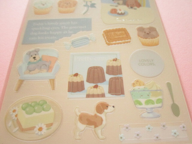 Photo: Kawaii Cute Stickers Sheet Gaia *Cafe with Dogs (466683-2)