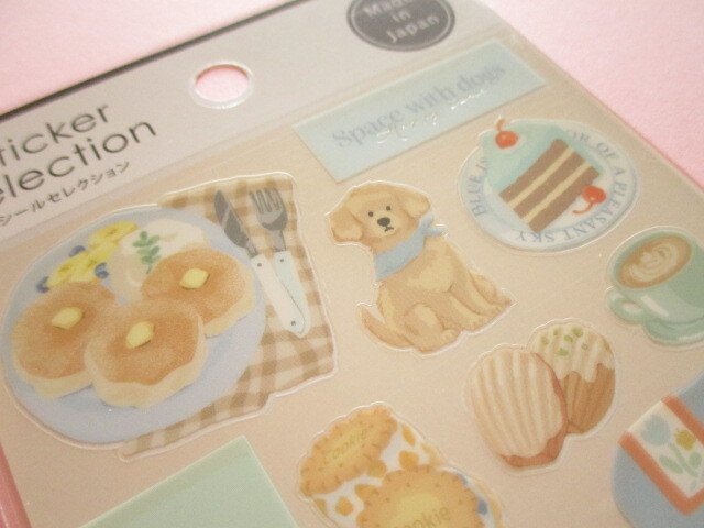 Photo: Kawaii Cute Stickers Sheet Gaia *Cafe with Dogs (466683-2)