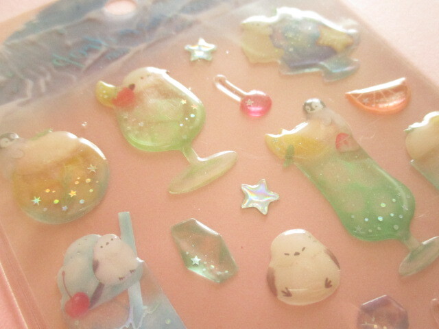 Photo: Kawaii Cute Summer Drop Candy Stickers Sheet Q-Lia *Animal Soda (81202)