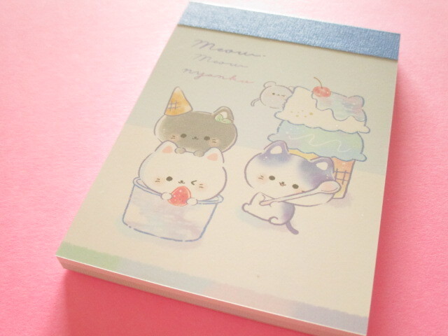 Photo1: Kawaii Cute Mini Memo Pad Crux *Meow Meow Nyanko (123375)