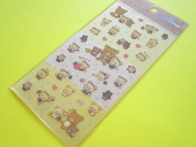 Photo1: Kawaii Cute Lame Clear Stickers Sheet San-x *Rilakkuma (SE66001)