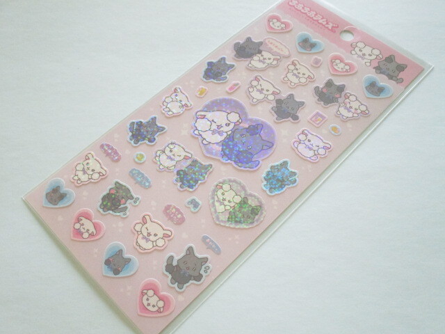 Photo1: Kawaii Cute Stickers Sheet Cheer Cheer Lambs San-x *Cheer Cheer Lambs Debut (SE66101)