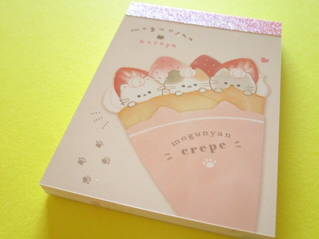 Photo1: Kawaii Cute Mini Memo Pad Mogu♡nyan Kamio Japan *Crepe (224807)