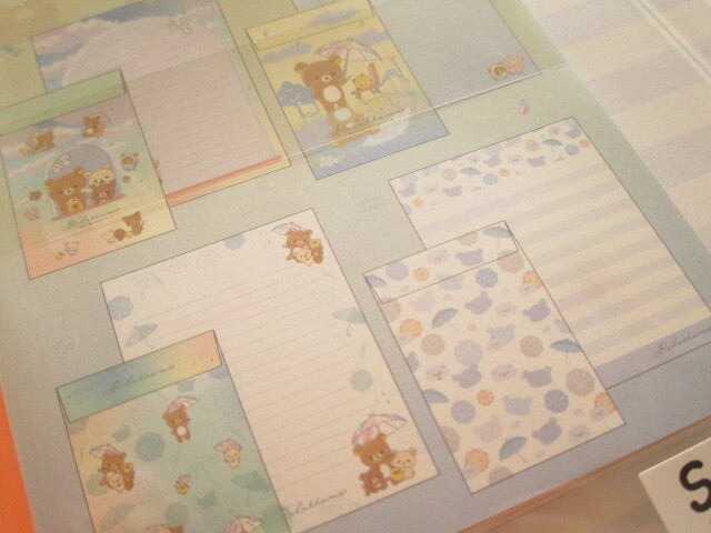 Photo: Kawaii Cute Regular Letter Set Rilakkuma San-x *Clear After Rain (LH82801)