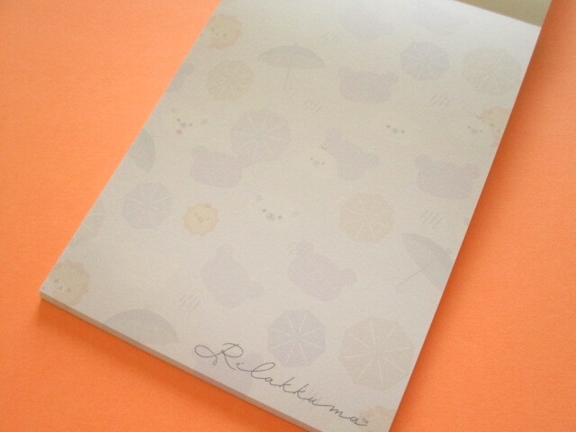 Photo: Kawaii Cute Large Memo Pad Rilakkuma San-x *Clear After Rain (MH25001)