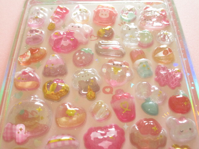 Photo: Kawaii Cute うるちゅる Pop Stickers Sheet Crux *Sweets (130568)