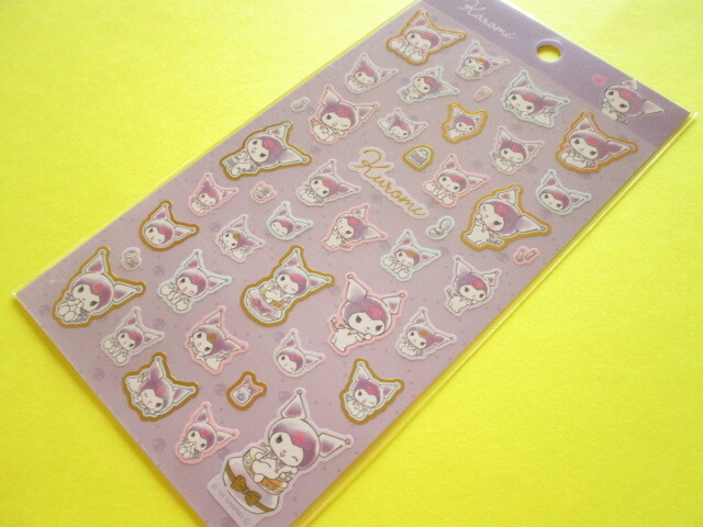 Photo1: Kawaii Cute Stickers Sheet Sanrio *Kuromi (水彩コスメ)