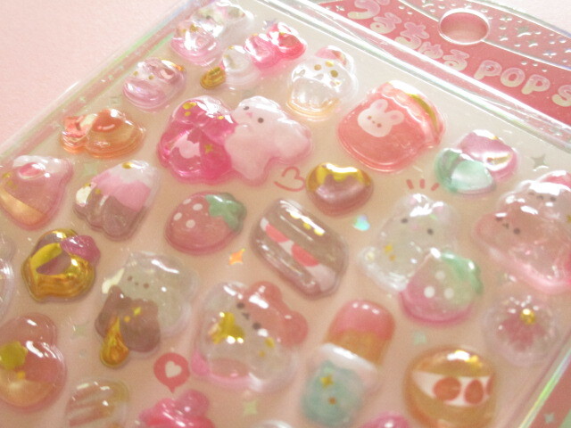 Photo: Kawaii Cute うるちゅる Pop Stickers Sheet Crux *Sweets (130568)