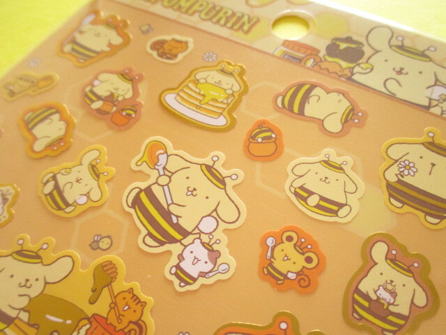 Photo: Kawaii Cute Stickers Sheet Sanrio *POMPOMPURIN (ハチ)