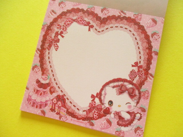 Photo: Kawaii Cute Medium Memo Pad Sanrio Characters × 飴ノ森ふみか Amenomori Fumika Clothes Pin *Hello Kitty (MM-84004) 
