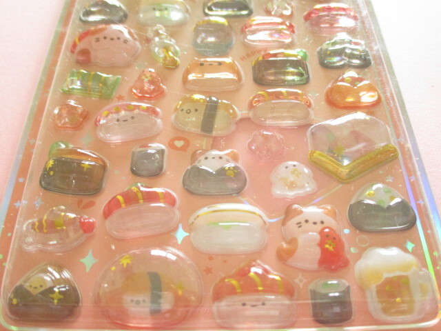 Photo: Kawaii Cute うるちゅる Pop Stickers Sheet Crux *Sushi (130563)