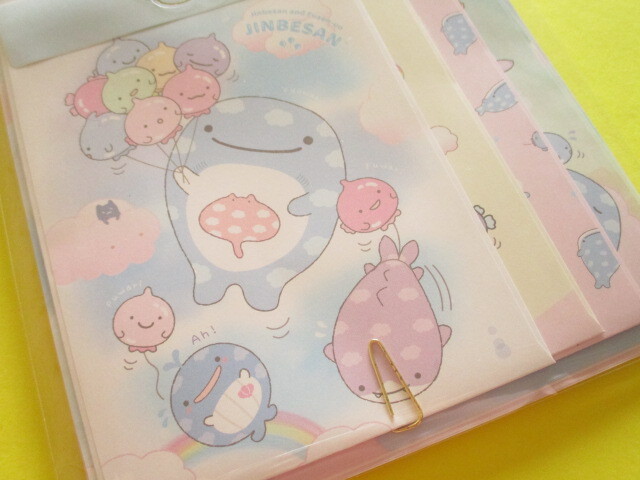 Photo: Kawaii Cute Regular Letter Set Jinbesan San-x *Jinbesan and Fusen-uo (LH83201)