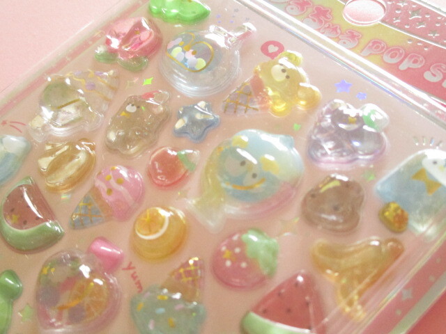 Photo: Kawaii Cute うるちゅる Pop Stickers Sheet Crux *Fruit (130569)