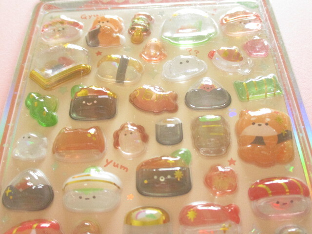 Photo: Kawaii Cute うるちゅる Pop Stickers Sheet Crux *Sushi (130563)
