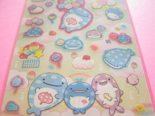 Photo: Kawaii Cute Sticker Sheet Jinbesan San-x *Jinbesan and Fusen-uo (SE66701)