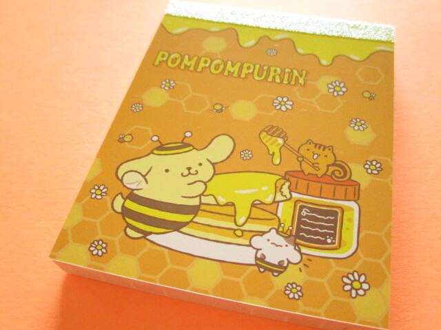 Photo1: Kawaii Cute Mini  Memo Pad POMPOMPURIN Sanrio * ハチ (413576)