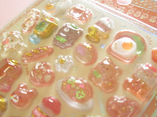 Photo: Kawaii Cute うるちゅる Pop Stickers Sheet Crux *Pastries (130562)