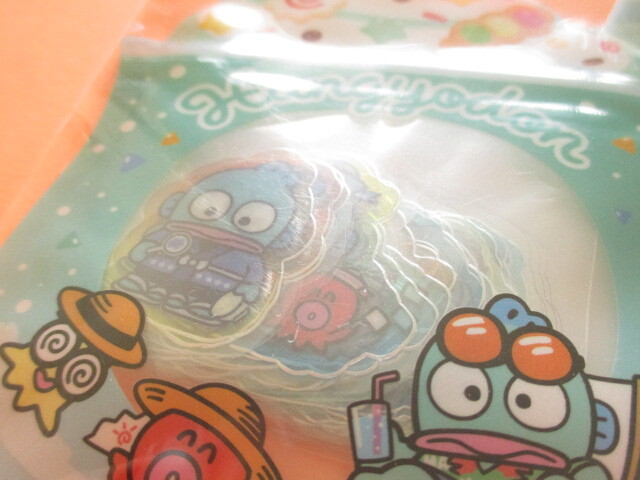 Photo: Kawaii Cute Summer Sticker Flakes Sack in Zipper Bag Sanrio Original *Hangyodon (17634-6)