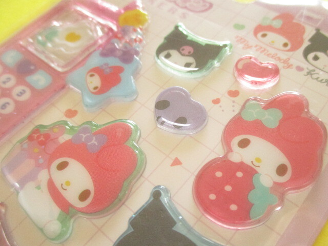 Photo: Kawaii Cute 平成はっぴーフォン Stickers Sheet Crux *My Melody & Kuromi (131317)