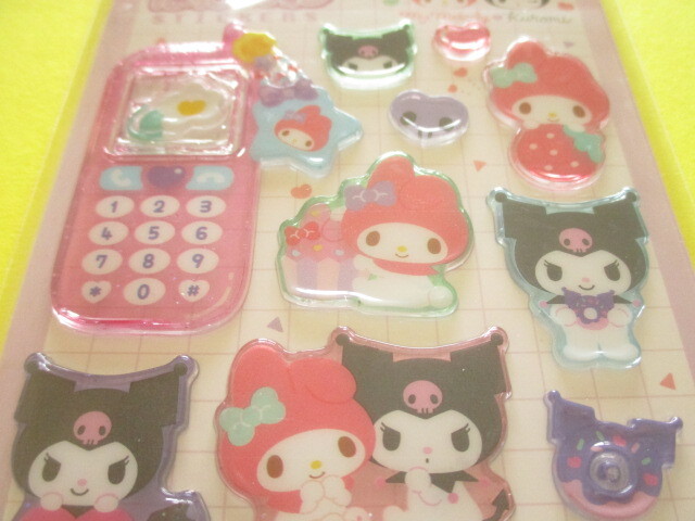 Photo: Kawaii Cute 平成はっぴーフォン Stickers Sheet Crux *My Melody & Kuromi (131317)
