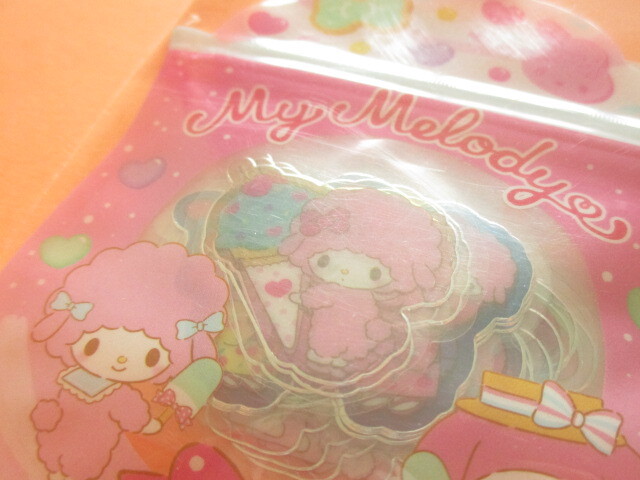 Photo: Kawaii Cute Summer Sticker Flakes Sack in Zipper Bag Sanrio Original *My Melody (17623-1)