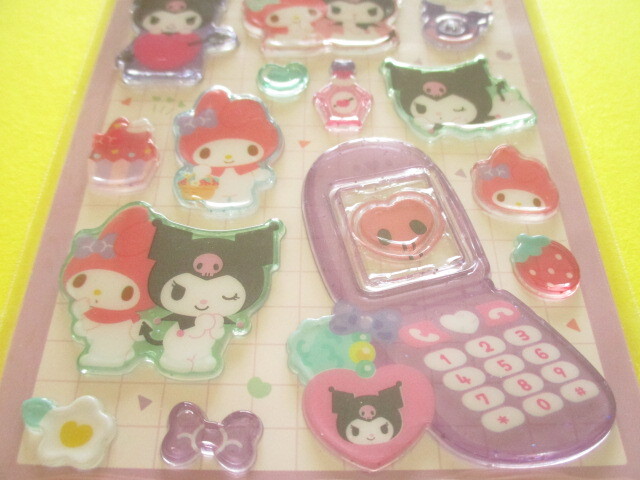 Photo: Kawaii Cute 平成はっぴーフォン Stickers Sheet Crux *My Melody & Kuromi (131317)