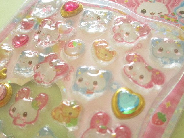 Photo: Kawaii Cute Jewel Petit Drop Stickers Sheet KAMIO JAPAN *Happy March (227464)