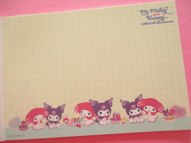 Photo: Kawaii Cute Large Memo Pad sun-star *My Melody & Kuromi (S2847914) 