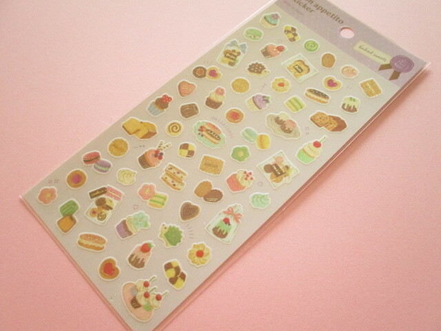 Photo1: Kawaii Cute Buon appetito Stickers Sheet Gaia *Baked Sweets (466788-1)