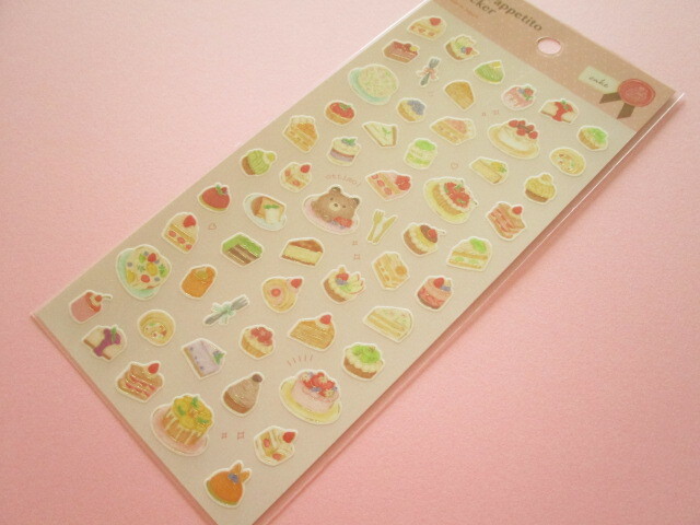 Photo1: Kawaii Cute Buon appetito Stickers Sheet Gaia *Cake (466788-2)