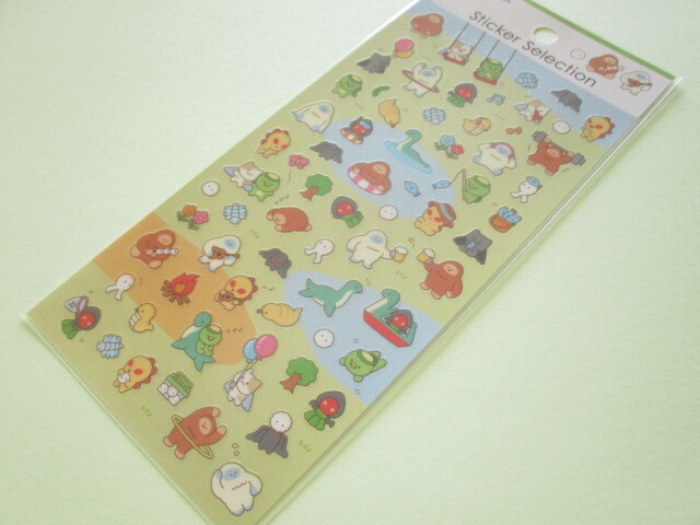 Photo1: Kawaii Cute Design Stickers Sheet Gaia *Mystery Friends UMA (466813-1)